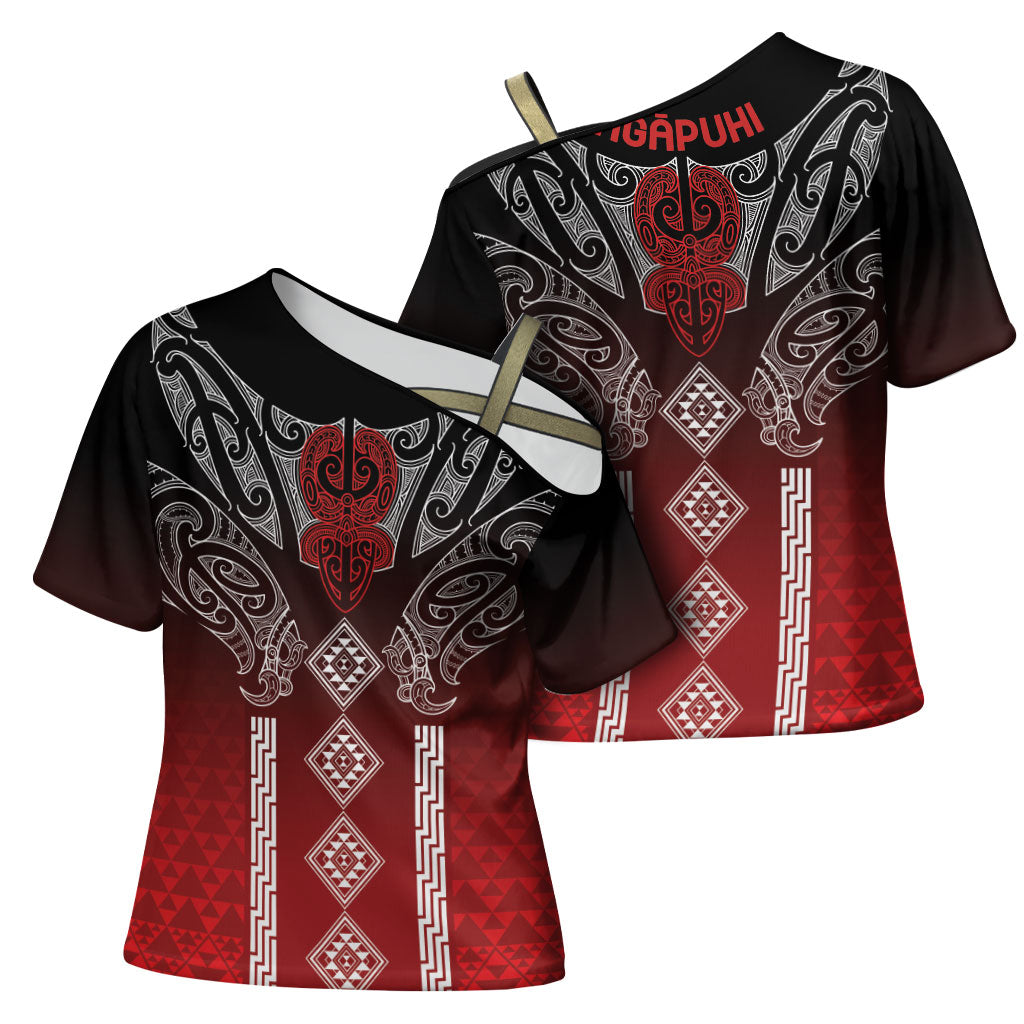 Aotearoa Maori Iwi Heritage Cross Shoulder Shirt Ngapuhi Kokowai LT7 - Polynesian Pride