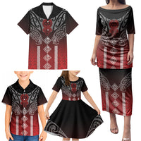 Aotearoa Maori Iwi Heritage Family Matching Puletasi and Hawaiian Shirt Ngapuhi Kokowai LT7 - Polynesian Pride