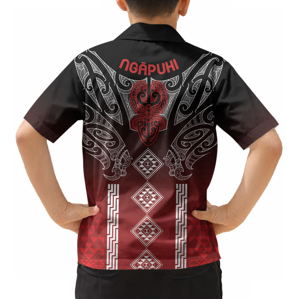 Aotearoa Maori Iwi Heritage Kid Hawaiian Shirt Ngapuhi Kokowai LT7 - Polynesian Pride