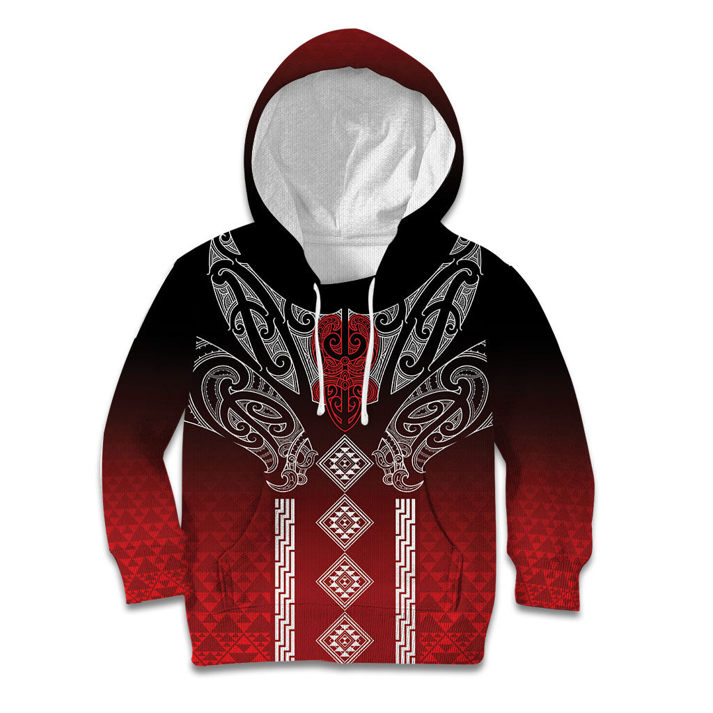 Aotearoa Maori Iwi Heritage Kid Hoodie Ngapuhi Kokowai LT7 Hoodie Red - Polynesian Pride