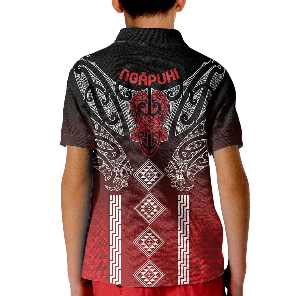 Aotearoa Maori Iwi Heritage Kid Polo Shirt Ngapuhi Kokowai LT7 - Polynesian Pride