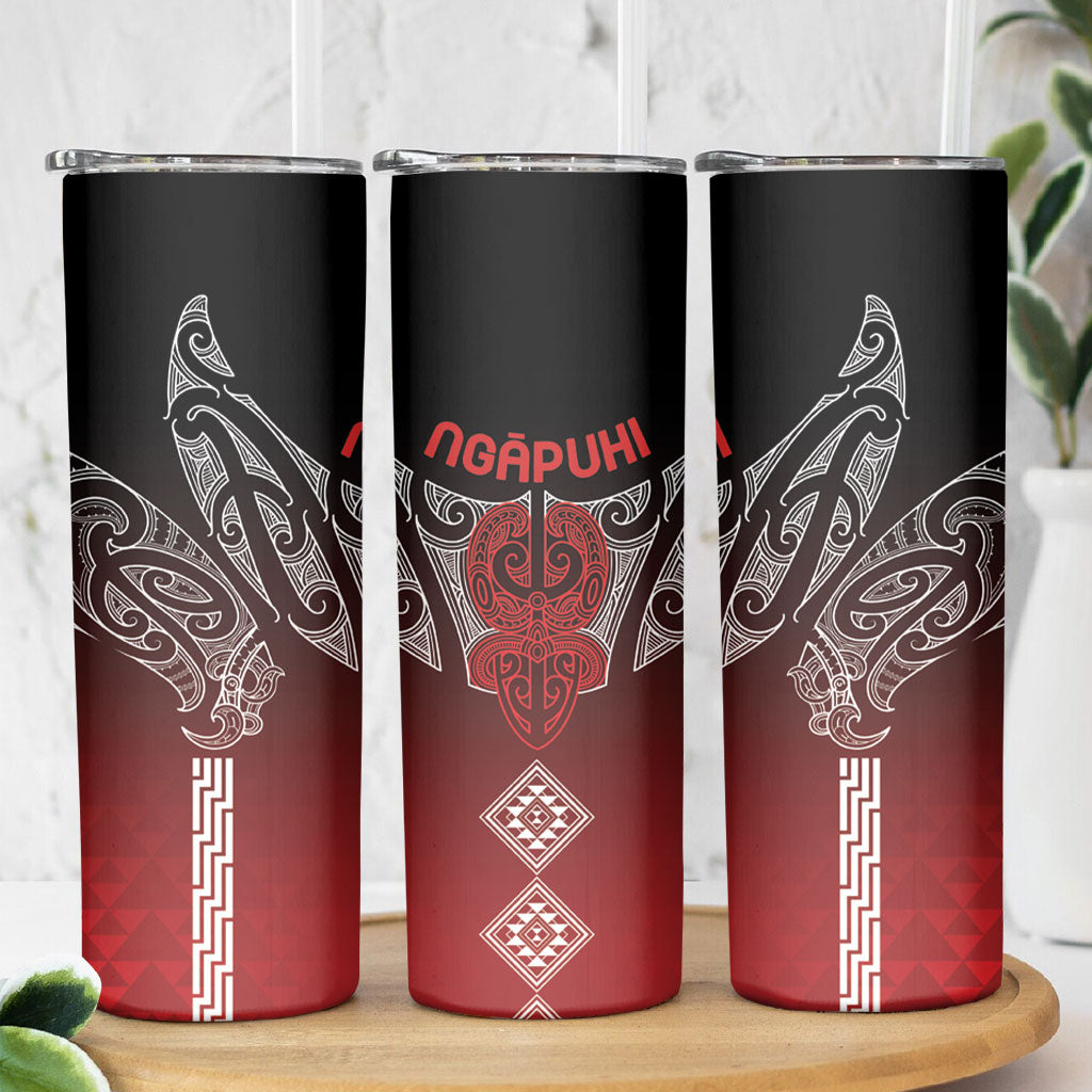 Aotearoa Maori Iwi Heritage Skinny Tumbler Ngapuhi Kokowai LT7 - Polynesian Pride