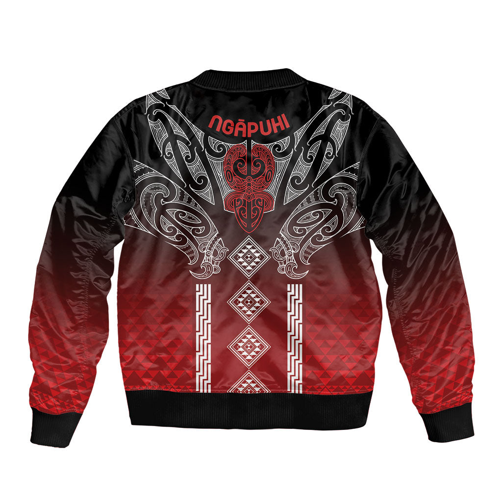 Aotearoa Maori Iwi Heritage Sleeve Zip Bomber Jacket Ngapuhi Kokowai LT7 - Polynesian Pride