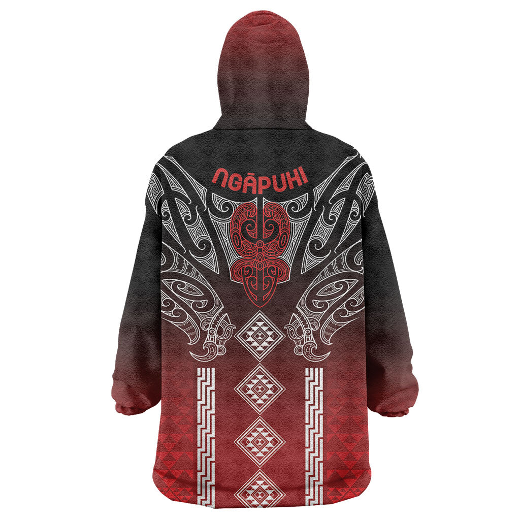 Aotearoa Maori Iwi Heritage Wearable Blanket Hoodie Ngapuhi Kokowai LT7 - Polynesian Pride