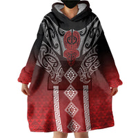 Aotearoa Maori Iwi Heritage Wearable Blanket Hoodie Ngapuhi Kokowai LT7 - Polynesian Pride