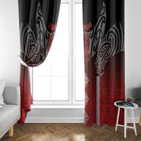 Aotearoa Maori Iwi Heritage Window Curtain Ngapuhi Kokowai LT7 - Polynesian Pride