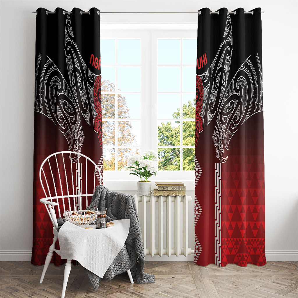 Aotearoa Maori Iwi Heritage Window Curtain Ngapuhi Kokowai LT7 - Polynesian Pride