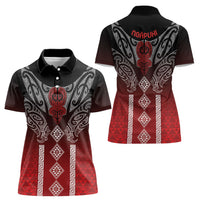 Aotearoa Maori Iwi Heritage Women Polo Shirt Ngapuhi Kokowai LT7 - Polynesian Pride