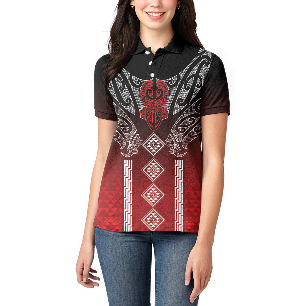 Aotearoa Maori Iwi Heritage Women Polo Shirt Ngapuhi Kokowai LT7 - Polynesian Pride