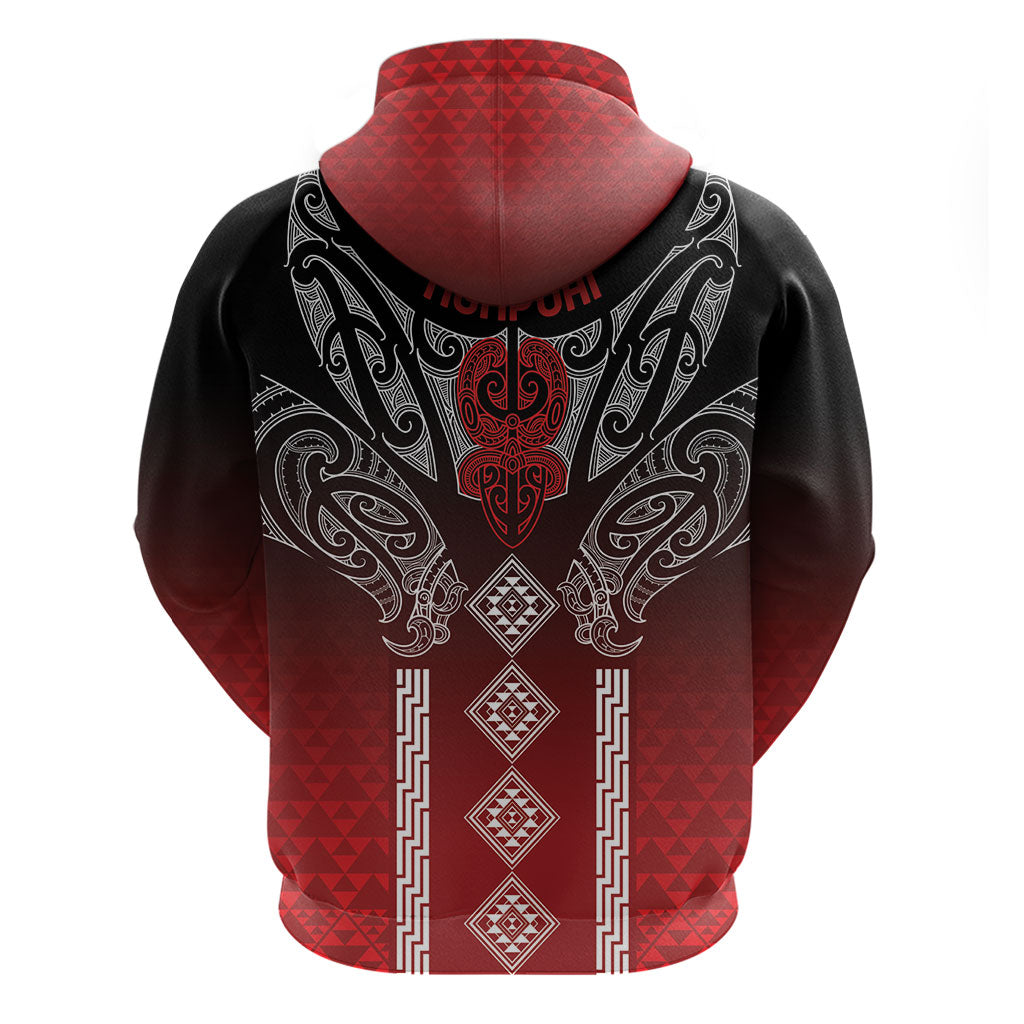 Aotearoa Maori Iwi Heritage Zip Hoodie Ngapuhi Kokowai LT7 - Polynesian Pride