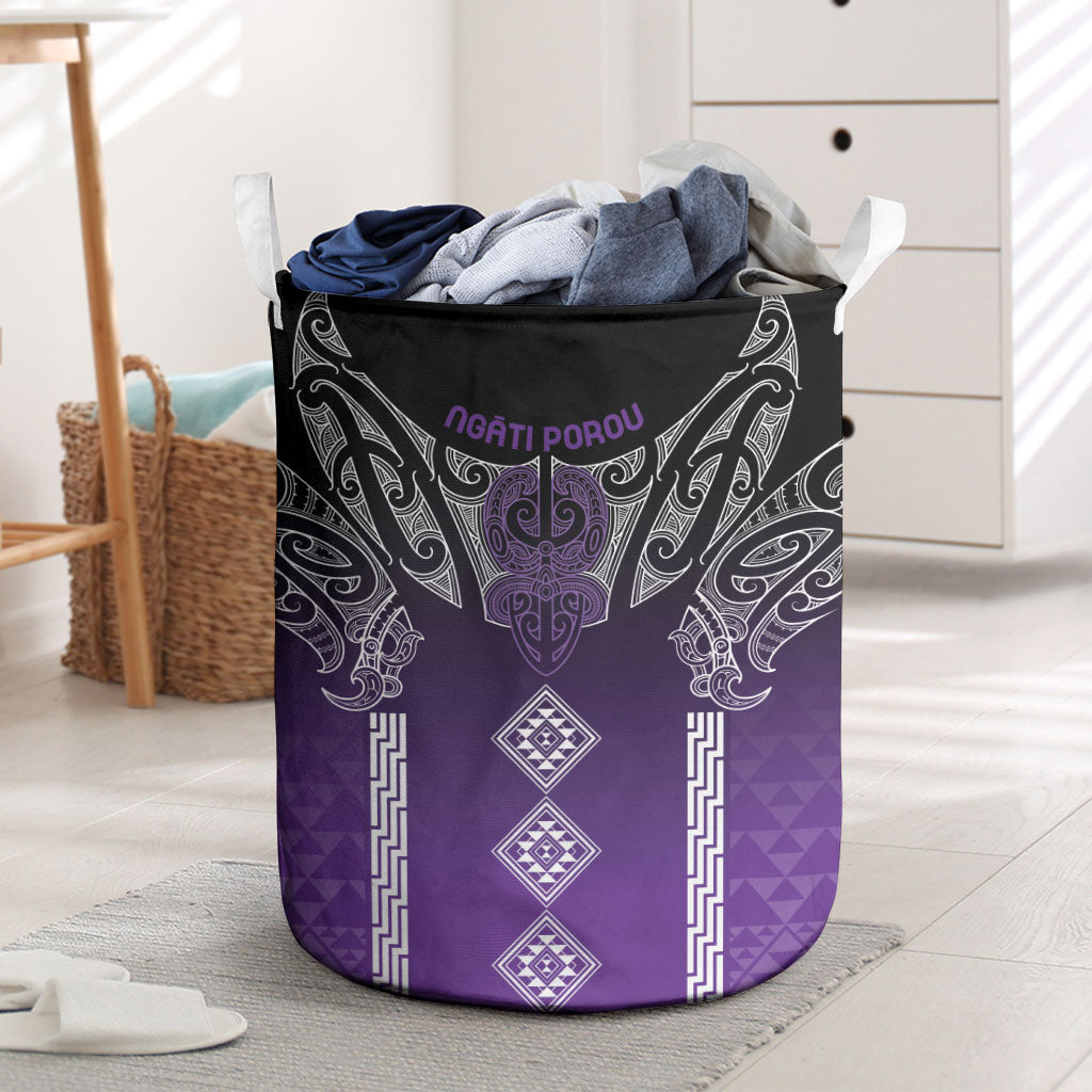 Aotearoa Maori Iwi Heritage Laundry Basket Ngati Porou Waiporoporo