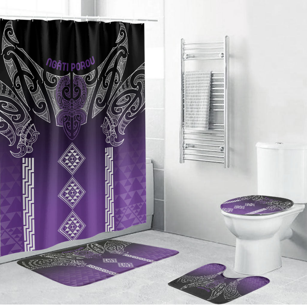 Aotearoa Maori Iwi Heritage Bathroom Set Ngati Porou Waiporoporo LT7 Bathroom Set (4 pcs) Purple - Polynesian Pride