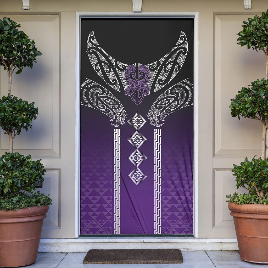 Aotearoa Maori Iwi Heritage Door Cover Ngati Porou Waiporoporo