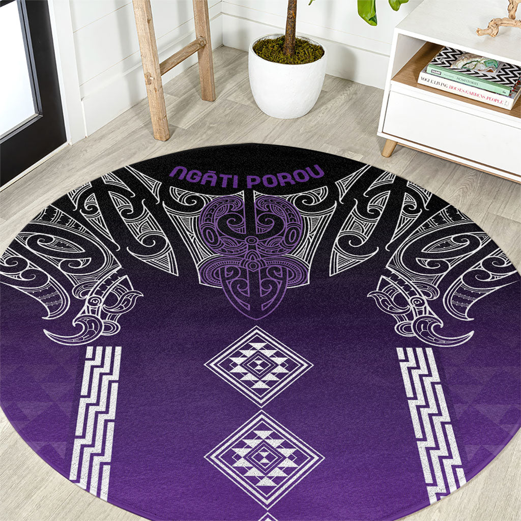 Aotearoa Maori Iwi Heritage Round Carpet Ngati Porou Waiporoporo