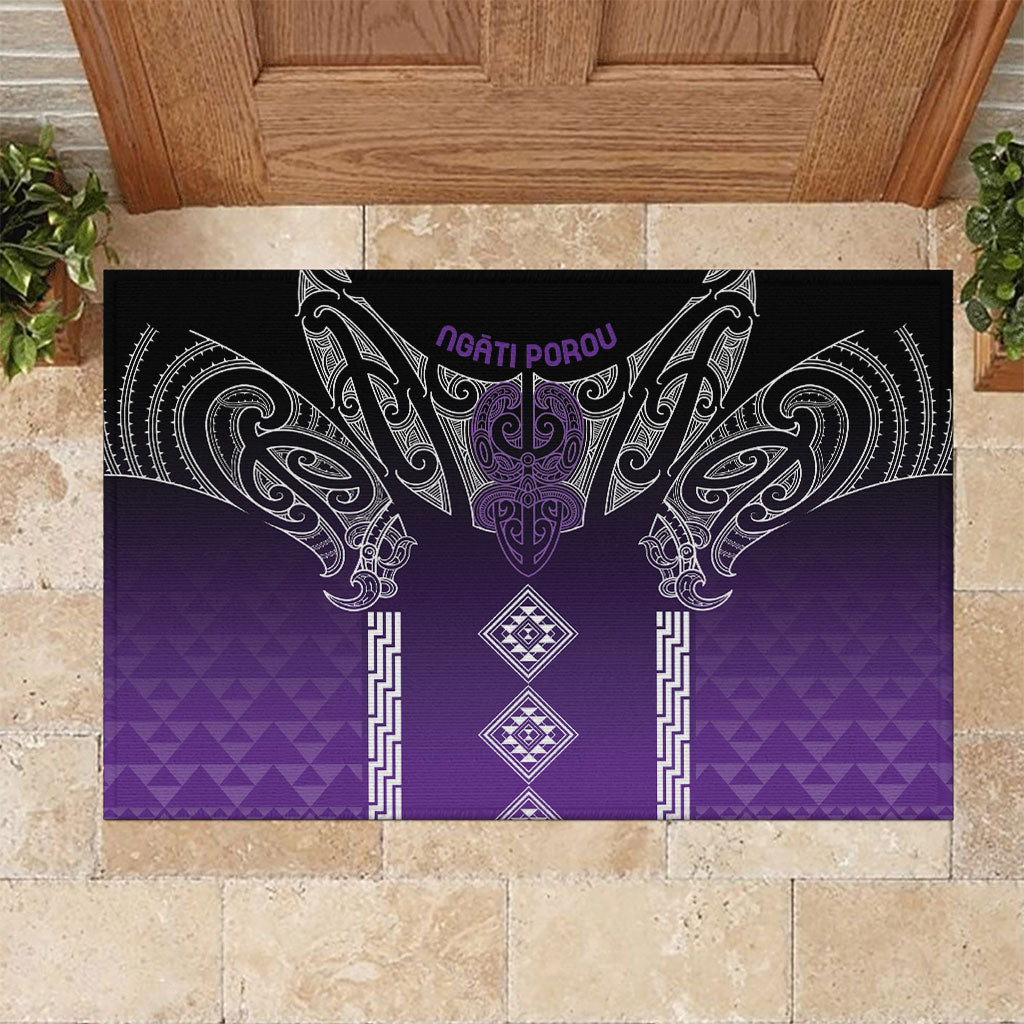 Aotearoa Maori Iwi Heritage Rubber Doormat Ngati Porou Waiporoporo