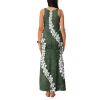 Hawaii Aloha Family Matching Tank Maxi Dress and Hawaiian Shirt Sage Quilt Patch Work Mix Plumeria Lei LT7 - Polynesian Pride