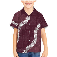 Hawaii Aloha Family Matching Mermaid Dress and Hawaiian Shirt Champange Quilt Patch Work Mix Plumeria Lei LT7 Son's Shirt Champange - Polynesian Pride