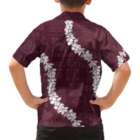 Hawaii Aloha Family Matching Off Shoulder Maxi Dress and Hawaiian Shirt Champange Quilt Patch Work Mix Plumeria Lei LT7 - Polynesian Pride