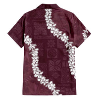 Hawaii Aloha Family Matching Short Sleeve Bodycon Dress and Hawaiian Shirt Champange Quilt Patch Work Mix Plumeria Lei LT7 - Polynesian Pride
