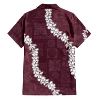 Hawaii Aloha Family Matching Summer Maxi Dress and Hawaiian Shirt Champange Quilt Patch Work Mix Plumeria Lei LT7 - Polynesian Pride