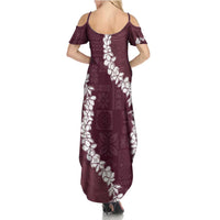 Hawaii Aloha Family Matching Summer Maxi Dress and Hawaiian Shirt Champange Quilt Patch Work Mix Plumeria Lei LT7 - Polynesian Pride