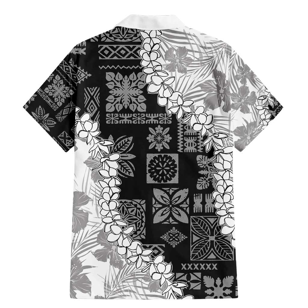 Hawaii Aloha Family Matching Mermaid Dress and Hawaiian Shirt White Quilt Patch Work Mix Plumeria Lei LT7 - Polynesian Pride