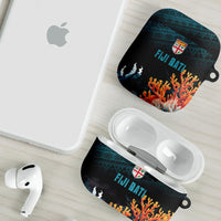 Fiji Bati Rugby Viti Masi AirPods Case Coral Motifs LT7 - Polynesian Pride