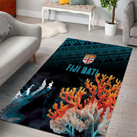 Fiji Bati Rugby Viti Masi Area Rug Coral Motifs LT7 - Polynesian Pride