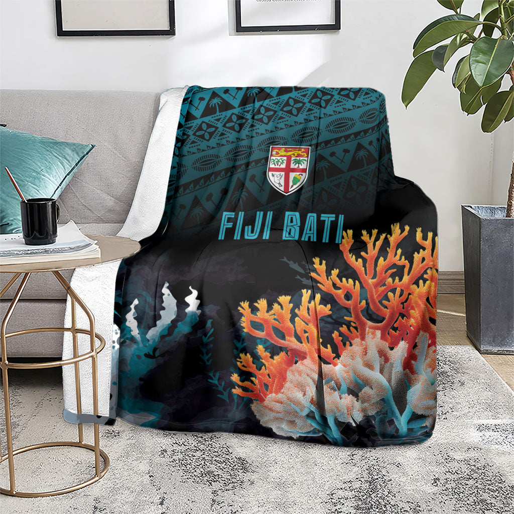 Fiji Bati Rugby Viti Masi Blanket Coral Motifs LT7 - Polynesian Pride
