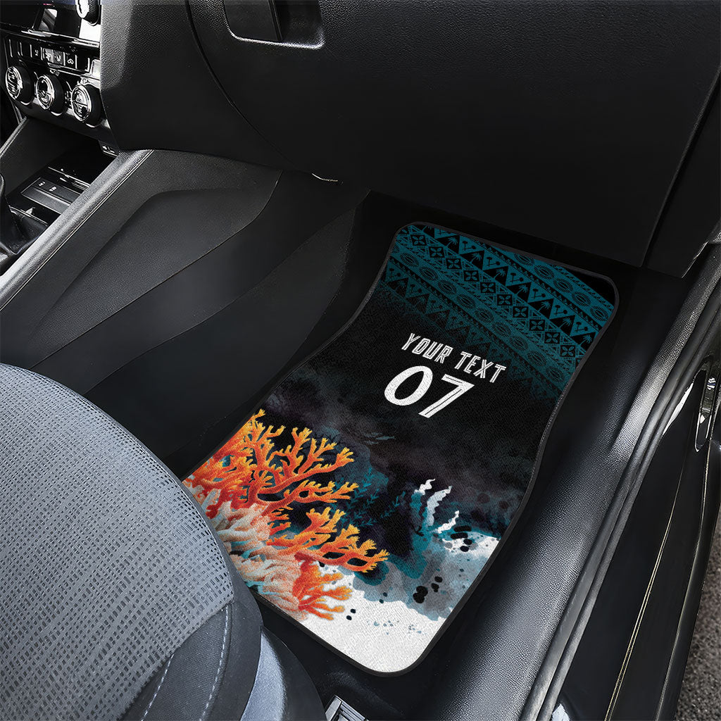 Fiji Bati Rugby Custom Viti Masi Car Mats Coral Motifs LT7 - Polynesian Pride
