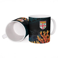 Fiji Bati Rugby Viti Masi Ceramic Mug Coral Motifs LT7 - Polynesian Pride
