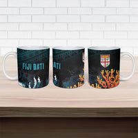 Fiji Bati Rugby Viti Masi Ceramic Mug Coral Motifs LT7 - Polynesian Pride