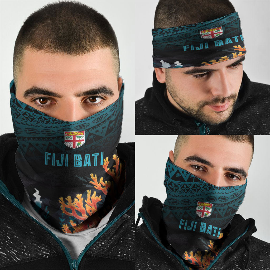 Fiji Bati Rugby Viti Masi Neck Gaiter Coral Motifs LT7 - Polynesian Pride
