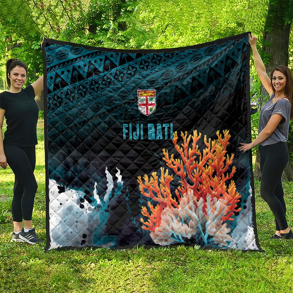 Fiji Bati Rugby Viti Masi Quilt Coral Motifs LT7 - Polynesian Pride