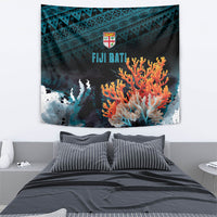 Fiji Bati Rugby Viti Masi Tapestry Coral Motifs LT7 - Polynesian Pride