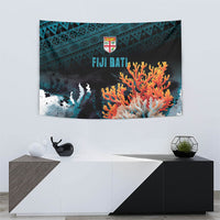 Fiji Bati Rugby Viti Masi Tapestry Coral Motifs LT7 - Polynesian Pride