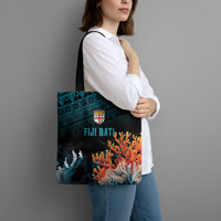 Fiji Bati Rugby Viti Masi Tote Bag Coral Motifs LT7 - Polynesian Pride