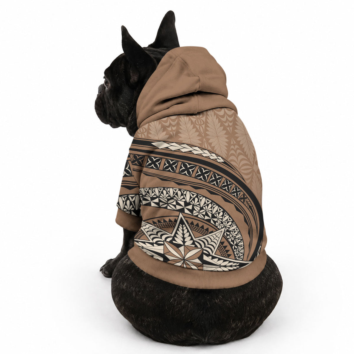 Tonga Ngatu Pet Hoodie Tokelau Classic Motifs LT7 - Polynesian Pride