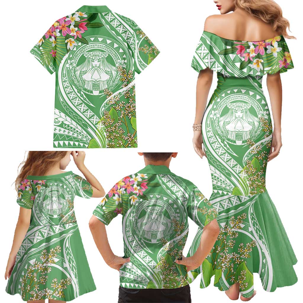 Aloha Molokai Island Family Matching Mermaid Dress and Hawaiian Shirt Hawaii Pua Kukui LT7 - Polynesian Pride