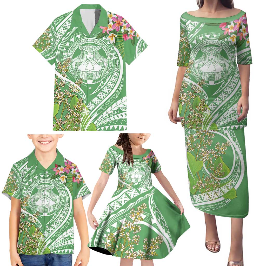 Aloha Molokai Island Family Matching Puletasi and Hawaiian Shirt Hawaii Pua Kukui LT7 - Polynesian Pride