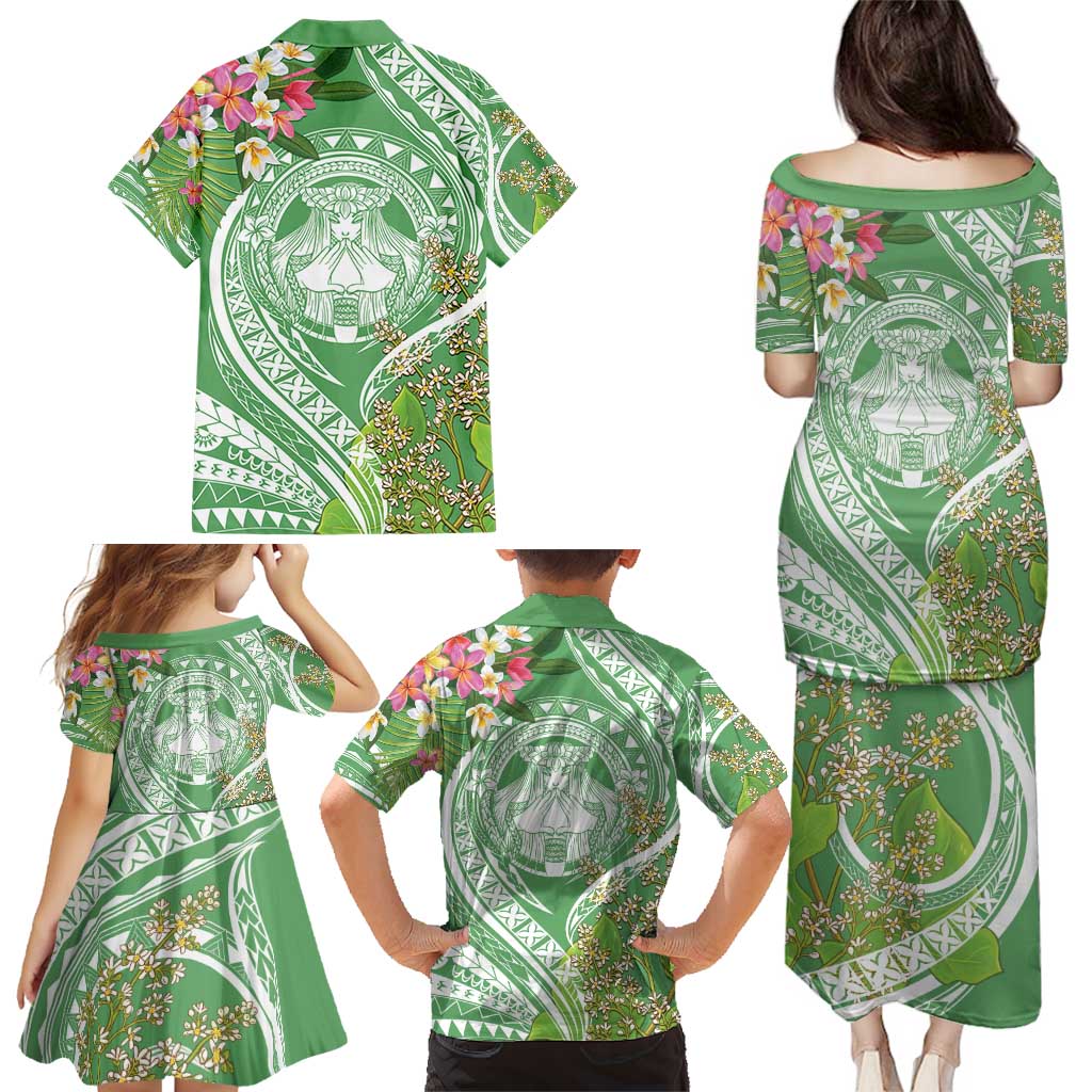 Aloha Molokai Island Family Matching Puletasi and Hawaiian Shirt Hawaii Pua Kukui LT7 - Polynesian Pride