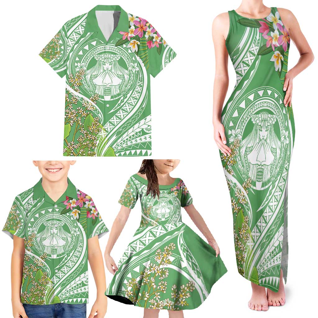 Aloha Molokai Island Family Matching Tank Maxi Dress and Hawaiian Shirt Hawaii Pua Kukui LT7 - Polynesian Pride