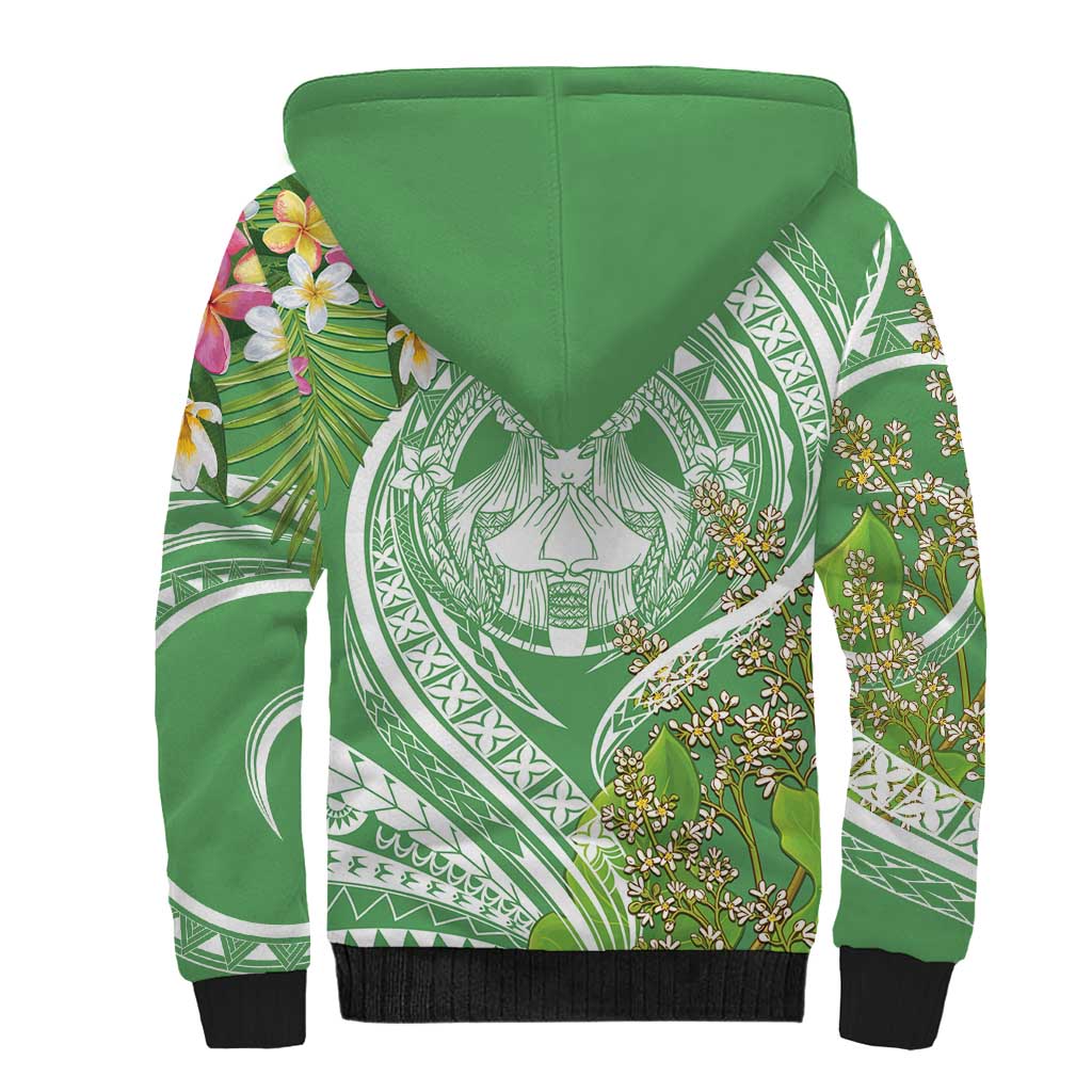 Aloha Molokai Island Sherpa Hoodie Hawaii Pua Kukui LT7 - Polynesian Pride