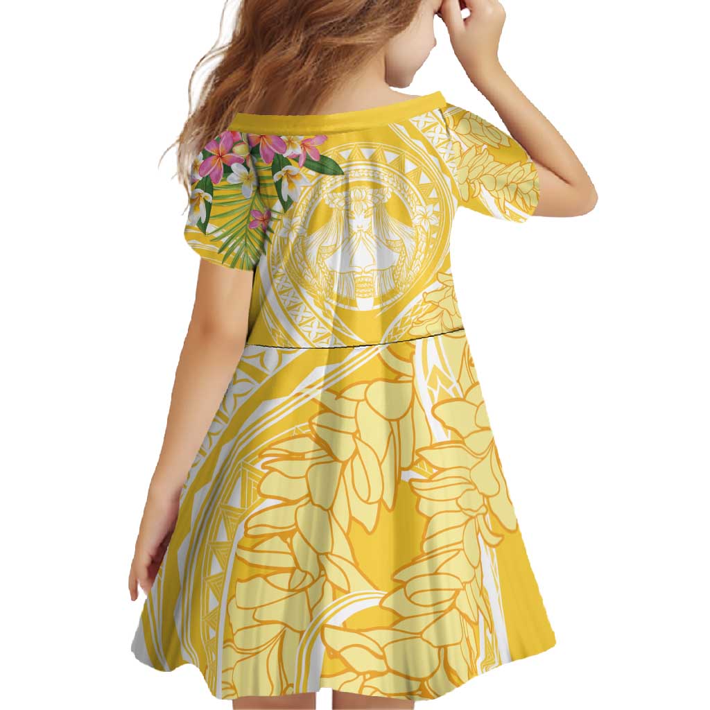 Aloha Hawaii Oahu Family Matching Long Sleeve Bodycon Dress and Hawaiian Shirt Wahine with Ilima Lei LT7 - Polynesian Pride