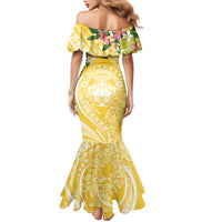 Aloha Hawaii Oahu Family Matching Mermaid Dress and Hawaiian Shirt Wahine with Ilima Lei LT7 - Polynesian Pride