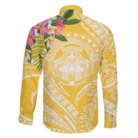 Aloha Hawaii Oahu Family Matching Off Shoulder Maxi Dress and Hawaiian Shirt Wahine with Ilima Lei LT7 - Polynesian Pride
