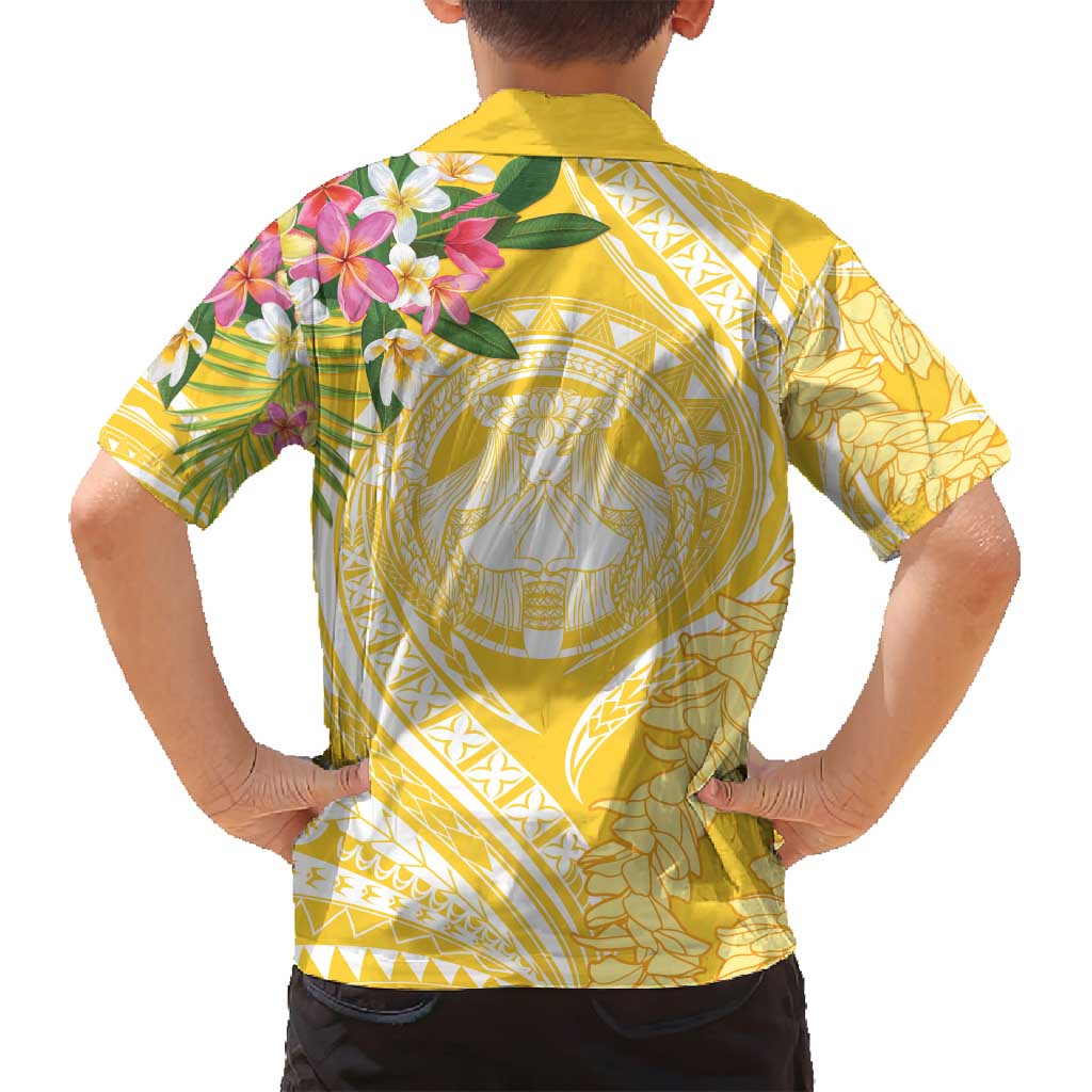 Aloha Hawaii Oahu Family Matching Tank Maxi Dress and Hawaiian Shirt Wahine with Ilima Lei LT7 - Polynesian Pride