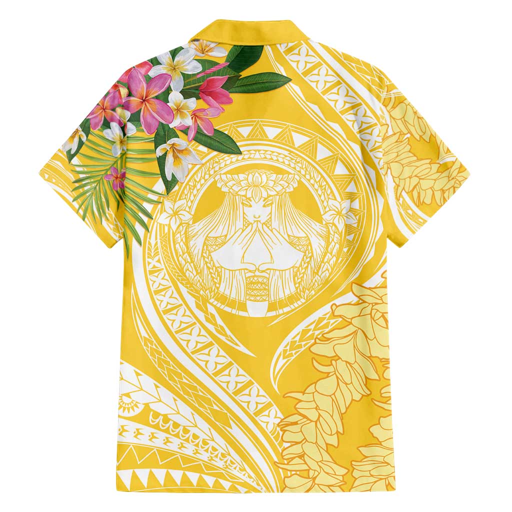 Aloha Hawaii Oahu Family Matching Tank Maxi Dress and Hawaiian Shirt Wahine with Ilima Lei LT7 - Polynesian Pride