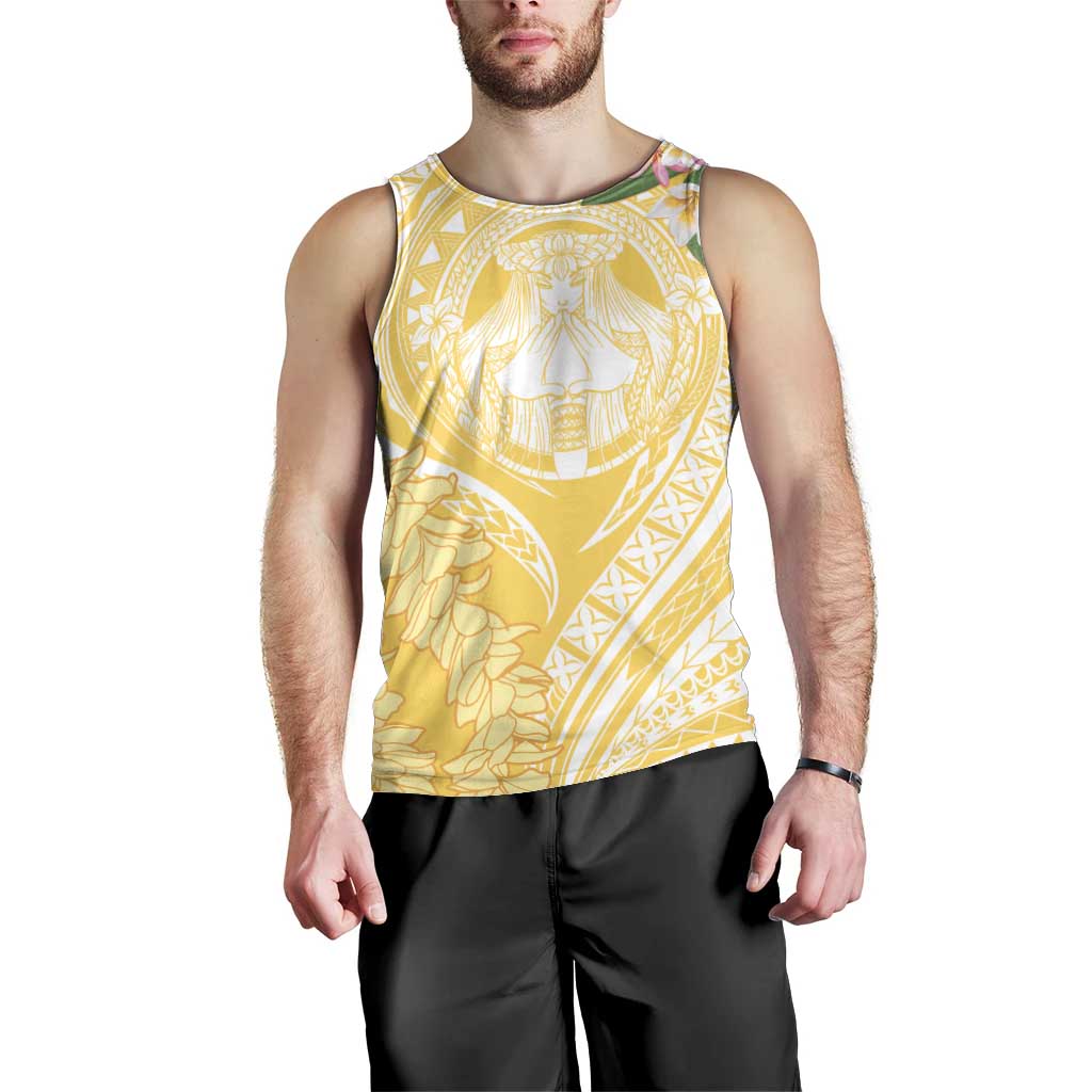 Aloha Hawaii Oahu Men Tank Top Wahine with Ilima Lei