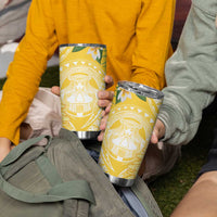 Aloha Hawaii Oahu Tumbler Cup Wahine with Ilima Lei